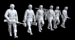 Peddinghaus 3 D Druck 1:87 87F052 6 Soldaten der Waffen SS gehend