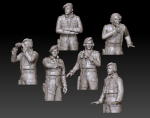 Peddinghaus 3  D Druck 1/16 English tank crew 5 Figures halffigures , 2 WW
